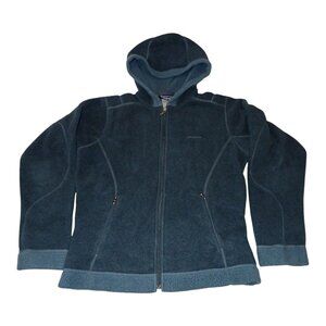 Patagonia Synchilla Arctic Hoodie Fleece Jacket Womens L Full Zip Blue Teal
